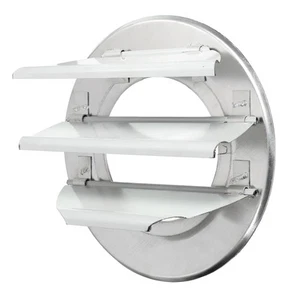 6 Inch Aluminum Vent Cover, Shutter Exhaust Fan Louvered Vent, White - Bild 1 von 7