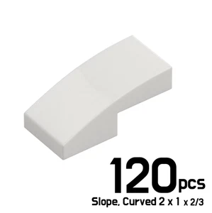 LEGO Lote de 120 PLACAS CON ARCO 1X2X2/3 BLANCO 6034044 PENDIENTE CURVA 11477 - Imagen 1 de 1