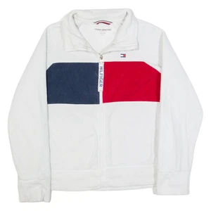 TOMMY HILFIGER SPORT Womens Fleece Jacket White L - Picture 1 of 6