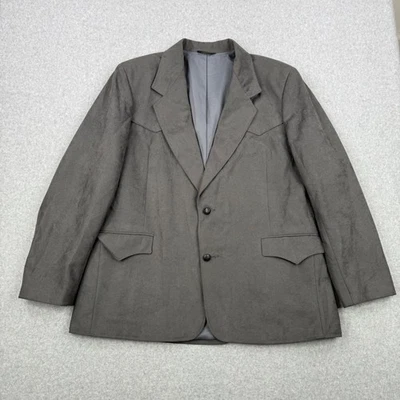 Vintage Pioneer Wear Blazer Mens 48 Gray Western Sports Coat Two Button Coat USA - Image 1 of 4