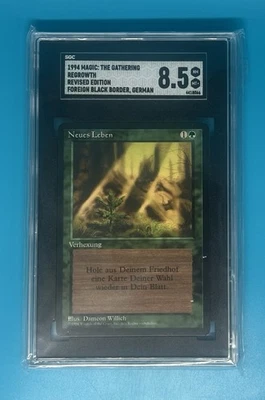 Mtg Regrowth German FBB Revised Edition Graded 8.5 - Image 1 of 2