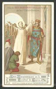 Holy card antique de San Bernardo de Claraval santino image pieuses estampa - Picture 1 of 1