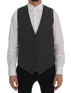 DOLCE & GABBANA STAFF Vest Waistcoat Gray Cotton Rayon IT50 / US40 / L - Picture 1 of 8