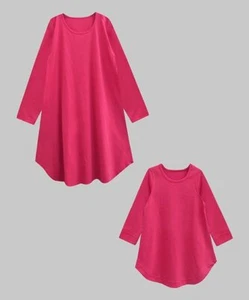 A.T.U.N. All Things Uber Nice Womens 3/4 Sleeve Tunic Fuchsia Size XL Cotton NEW - Picture 1 of 4