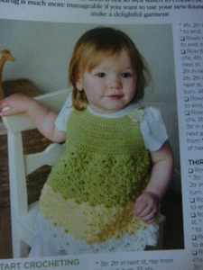 Crochet Pattern - Little Dress & Matching Bolero In 3 Colours Of D.K. -0-7 yrs - Picture 1 of 2