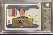 Mike Trout 2013 Topps Museum Collection Dual Relic Gold 25/25 BGS 9 LA Angels