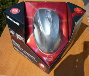 [NEW/SEALED] Microsoft Wireless Laser Mouse 6000 Silver 1053 (B5V-00001) - Picture 1 of 7