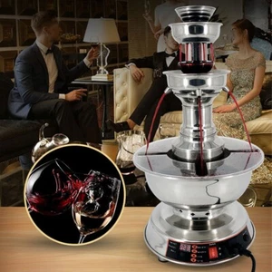 Electric Wine Juice Fountain Machine 110V Stainless Steel Red Wine Decanter 3.5L - Picture 1 of 19