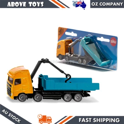 Siku 1:87 Scale Volvo Truck With Hooklift And Crane Construction Vehicle Model - Image 1 of 4