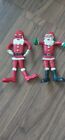 Vintage Bendy Santa Clause Rubber And Wire Figure Toy Hong Kong China