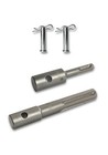 WERHE Erdbohrer Adapter Set passend für SDS Plus und SDS Max Mit 2tlg. bolzen
