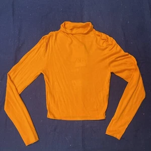 Maglione Zara 9598/012/615 Donna Arancione Finto Collo LS Viscosa/Nylon/Lino M - Foto 1 di 10
