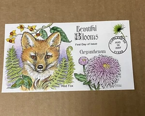 US FDC Collins HP #4176 Beautiful Blooms Chrysanthemum Red Fox 2007 - Picture 1 of 3