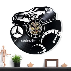 Reloj de pared de vinilo Mercedes-Benz - Decoración - Acento único para el hogar - Regalo perfecto - Imagen 1 de 5