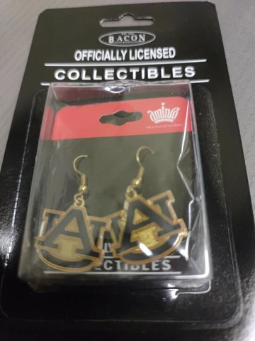 Officially Licensed NCAA Auburn Tigers Dangle Earrings Team Logo Cover