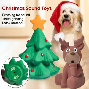 Dog Chew Toy Christmas Chew Squeaky Toys for Dogs Interactive Training Toys - Picture 1 of 12
