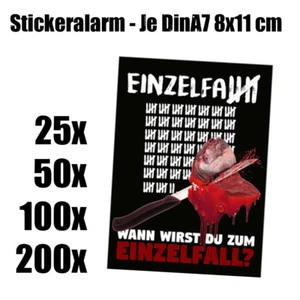 Wann wirst Du zum Einzelfall Messer-gut haftende Aufkleber A7 div Mengen 25-200 - Picture 1 of 1