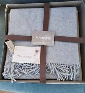 LaneRossi Medea Wool Cashmere Throw in Gift Box 51 x 70" - Picture 1 of 5