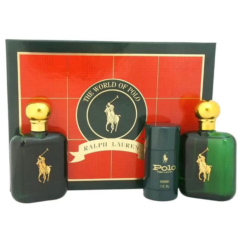 Juego de 3 piezas Polo (original) de Ralph Lauren para hombre, 4 oz EDT, 4 oz para después del afeitado, desodorante Foto 1 de 1