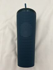 Starbucks Winter 2023 - Navy Blue Soft Touch Grid Tumbler (Cold Cup) - 24 oz