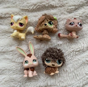 🐾 LPS Set Braun/Beige Tiere Mix – Littlest Pet Shop Sammlung (5 Figuren) - Bild 1 von 2