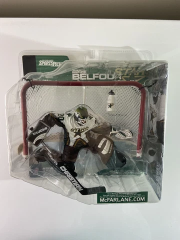 Eddie Belfour Dallas Stars 2001 Figure McFarlane Series 1 with Team Logo Bottle Cover