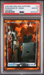 2023 Chrome Star Wars Jedi Sapphire Dungeons Of Jabba The Hutt Orange /25 PSA 10 - Picture 1 of 2