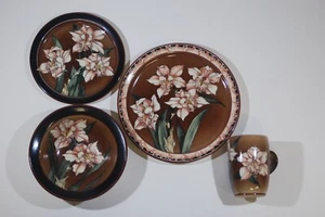 SBCD 4-TEILIGES GEDECK - PERFEKTES HOCHZEITSGESCHENK!  - Orchideen (B - 117) - Bild 1 von 12