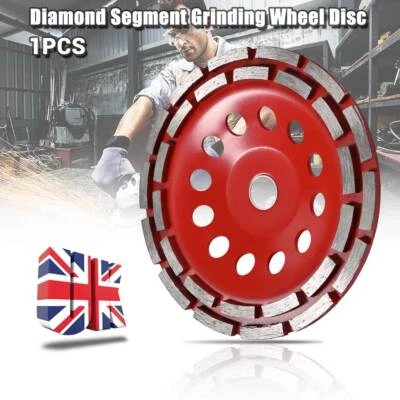 7inch 180mm Double Row Diamond Grinding Disc Millstone Concrete Angle Grinder UK - Image 1 of 4
