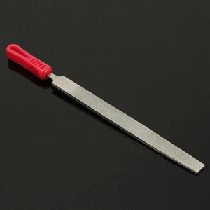 10'' 250mm 120 Grit Alloy Long Diamond Coated Flat File Filing Stone Thick 5mm - Picture 1 of 6