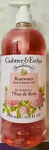Crabtree & Evelyn Rosewater Body Wash Shower Gel 33.8 Fl Oz Jumbo Size Pump - Picture 1 of 2
