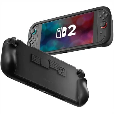 Funda con Agarre para Nintendo Switch 2 (2025) con Ranuras para Tarjetas de Juego Cubierta de Silicona Suave Foto 1 de 4