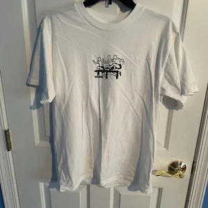 Adidas Size Medium White Short Sleeve Top Gently Used - Picture 1 of 3