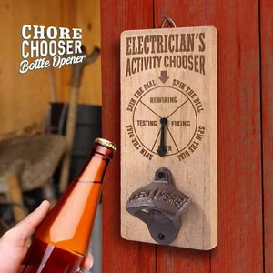 Pre Personalised Chore Chooser Bottle Opener: Electrician - Picture 1 of 1