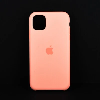 Funda protectora de silicona original Apple para iPhone 11 Pro Max rosa - Paquete a granel Foto 1 de 3