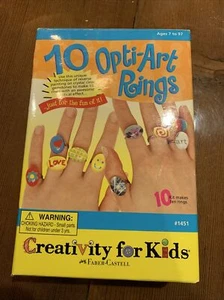Creativity For Kids Paint Your Own Rings, 10 Opti-Art Rings #1451 - Picture 1 of 5