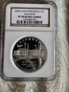 2006-S NGC PF70 UCAM SILVER DOLLAR OLD SAN FRANCISCO COMMEMORATIVE PR 70 S$1 - Picture 1 of 2