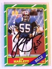 JIM HASLETT  Buffalo Bills 1986 Topps AUTOGRAPHS / SIGNED Football Card