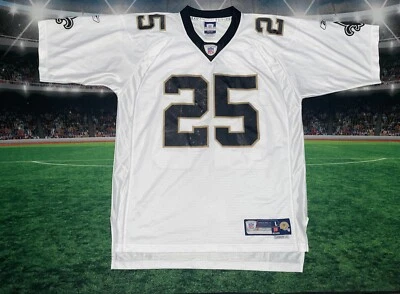 Футболка New Orleans Saints Reggie Bush No25 с нашивками Reebok размер большой +2 бывшая в употреблении - Изображение 1 из 4