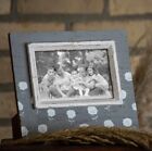 Farmhouse Style Gray Wooden Picture Frame Holds 4"x 6" Photo, Easel Back - NEW!