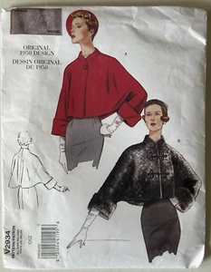 Vogue Sewing Pattern V2934 Vtg Model Original 1950 Design Misses Jacket Uncut 06 - Picture 1 of 6