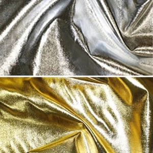 Emperor Foil Coated Fabric Viscose Non-Stretch Metallic Dressmaking 135cm Wide - Picture 1 of 3