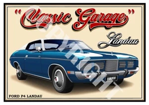 FORD   P4  LANDAU  COUPE    QUALITY  A4  ART  PRINT   (16  CAR COLOURS) - Picture 1 of 32