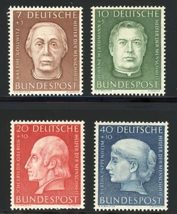 Deutschland 1954 Portraits Scott # B338-B341 postfrisch XF Original Gummi ohne Falz 💎 - Bild 1 von 2
