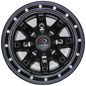 Aluminum ATV RIM WHEEL 14x7 4/156 4+3 Vision Type 550 Matte Black most Polaris - Picture 1 of 11