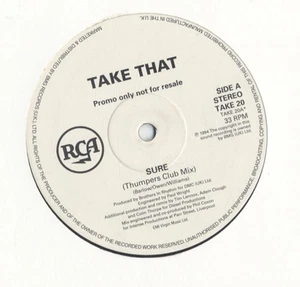 TAKE THAT - SURE - 12" VINYL SINGLE (WHITE LABEL PROMO) - Picture 1 of 2