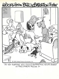✍ MARMADUKE Brad Anderson signed MARMADUKE cartoon Vintage 1995 - Picture 1 of 2