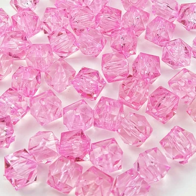 300Pcs 8Mm Acrylic Cube Beads Square Faceted Acrylic Beads with Hole Plastic Spa - Image 1 of 4