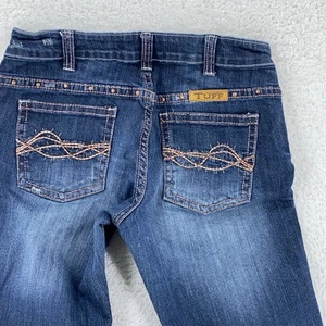 Cowgirl Tuff Jeans Womens 27 Blue Bootcut Embroidered Distressed Western Rodeo - Picture 1 of 18