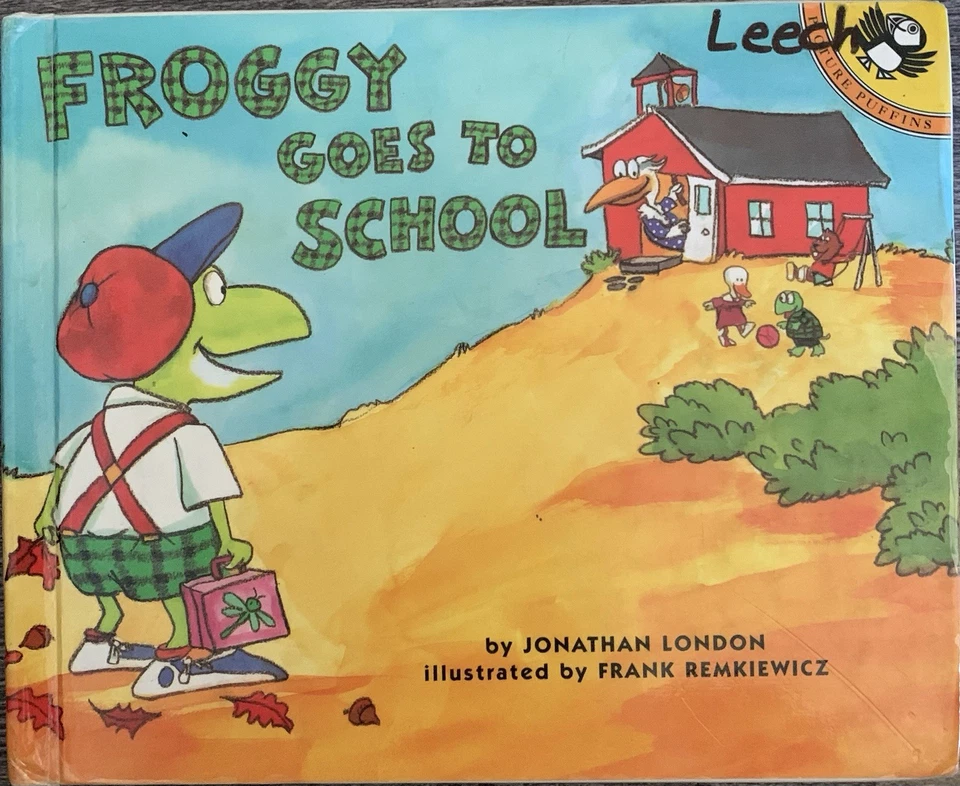 RARE! 1st Library HB Edition Frog Goes To School Jonathan London Book 1996 GOOD! - Image 1 of 4